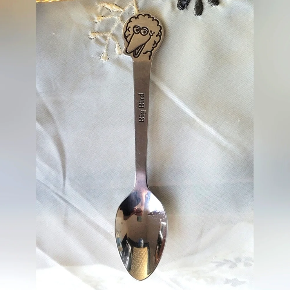 Vintage Rare !Muppets Big Bird Spoon Demand Stainless Korea